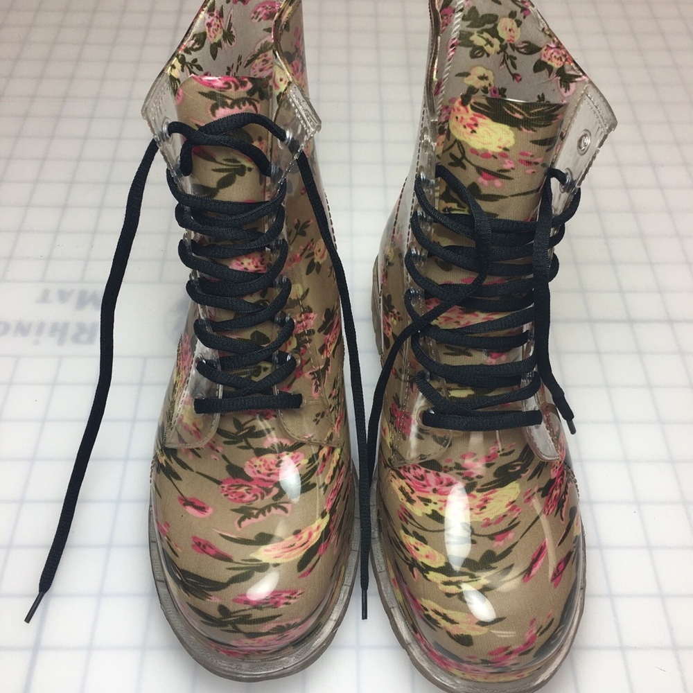 Floral combat boots (F21)